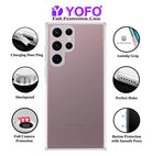 YOFO Back Cover for Samsung Galaxy S22 Ultra (5G) (Flexible|Silicone|Transparent|Dust Plug|Camera Protection) (SALE)