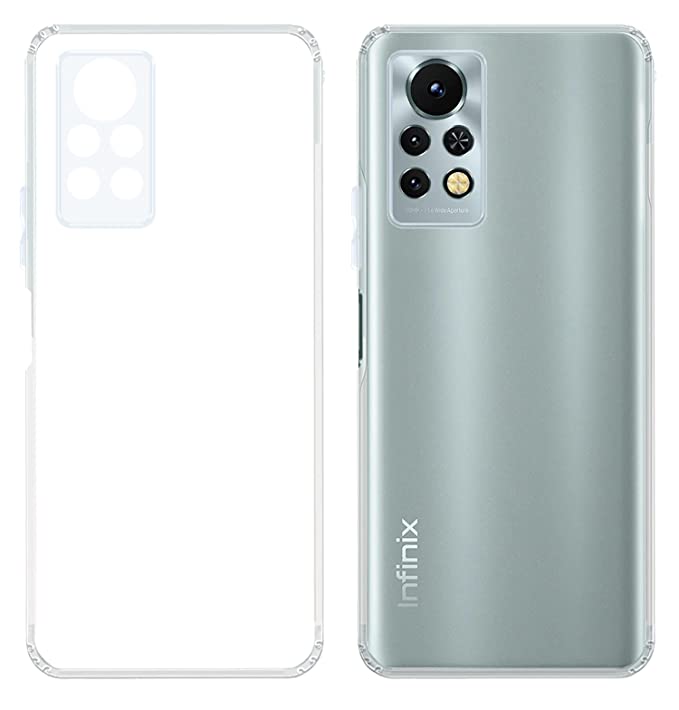 YOFO Back Cover for Infinix Note 11s / Note 11 Pro (Flexible|Silicone|Transparent|Dust Plug|Camera Protection)