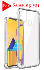 YOFO Silicon Full Shockproof Back Cover for Samsung Galaxy M31 (Transparent)