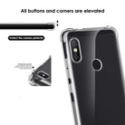 YOFO Back Cover for MI Redmi Note 5 Pro Shockproof TPU Cushioned Edges (Transparent)