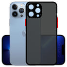 YOFO Back Cover for Apple iPhone 13 Pro Max (6.7) (Translucent Matte Smoke Case|Soft Frame|Shockproof|Full Camera Protection) with Free Mobile Stand