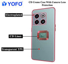 YOFO Electroplated Logo View Back Cover for OnePlus 10T (Transparent|Chrome|TPU+Polycarbonate)