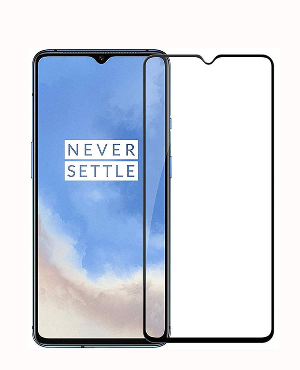 YOFO HD D+ Edge to Edge Full Screen Coverage Tempered Glass for Oneplus 7T- Full Glue Gorilla Glass (Black)