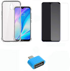 YOFO Combo for Mi Redmi 8A DUAL Transparent Back Cover + Matte Screen Guard with Free OTG Adapter