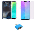 YOFO Combo for Realme 2 Transparent Back Cover + Matte Screen Guard with Free OTG Adapter