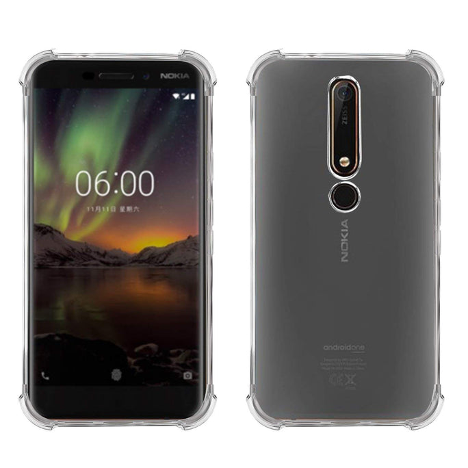 YOFO Combo for Nokia 6.1 Transparent Back Cover + Matte Screen Guad with Free OTG Adapter