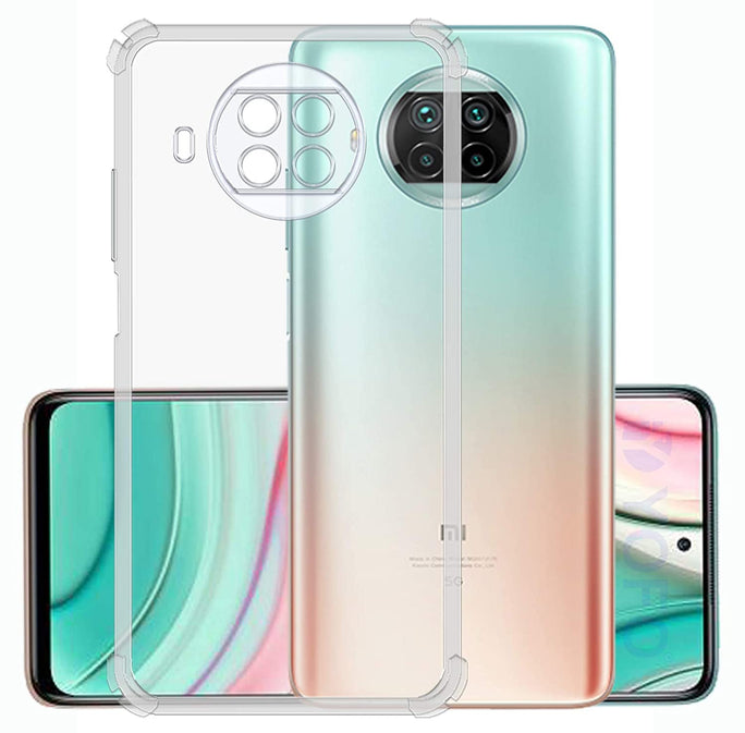 YOFO Combo for Mi Redmi 10i Transparent Back Cover + Full Matte Screen Guad with Free OTG Adapter