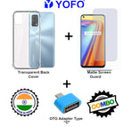 YOFO Combo for Realme 7 Pro Transparent Back Cover + Matte Screen Guard with Free OTG Adapter