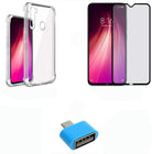 YOFO Combo for Mi Redmi Note 8 Transparent Back Cover + Matte Screen Guard with Free OTG Adapter