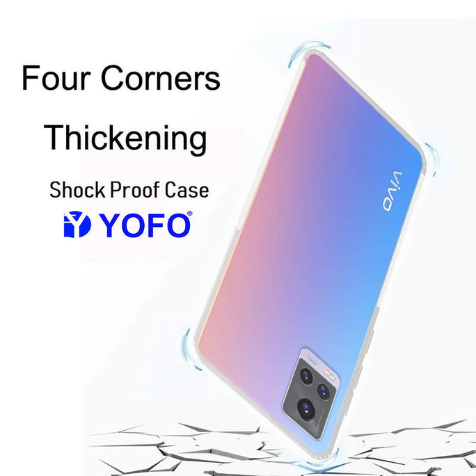 YOFO Silicon Transparent Back Cover for Vivo V20 (2021) / Vivo Y73 Camera Protection with Anti Dust Plug
