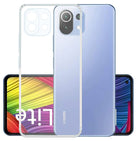 YOFO Back Cover for Mi 11 Lite (5G) (Flexible|Silicone|Transparent|Camera Protection|DustPlug)