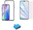 YOFO Combo for Realme XT Transparent Back Cover + Matte Screen Guard with Free OTG Adapter