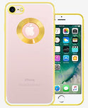 YOFO Electroplated Logo View Back Cover Case for Apple iPhone 7/8 / SE (Transparent|Chrome|TPU+Polycarbonate)