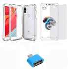 YOFO Combo for Mi Redmi Y2 Transparent Back Cover + Matte Screen Guard with Free OTG Adapter