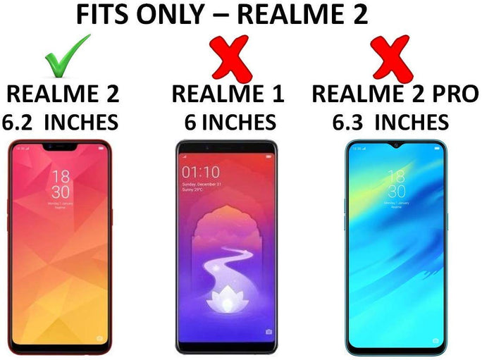 YOFO Rubber Shockproof Soft Transparent Back Cover for REALME 2