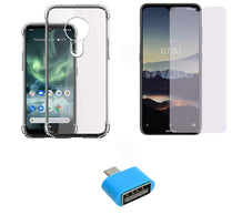 YOFO Combo for Nokia 7.2 Transparent Back Cover + Matte Screen Guad with Free OTG Adapter