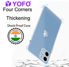 YOFO Back Cover for Apple iPhone 12 (6.1) (Flexible|Silicone|Transparent|Camera Protection|DustPlug)