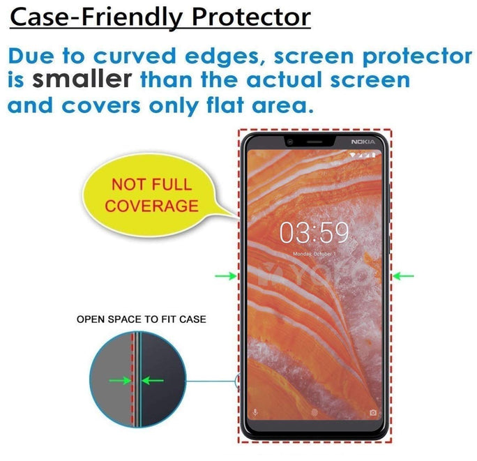 YOFO Combo for Nokia 3.1 Plus Transparent Back Cover + Matte Screen Guad with Free OTG Adapter
