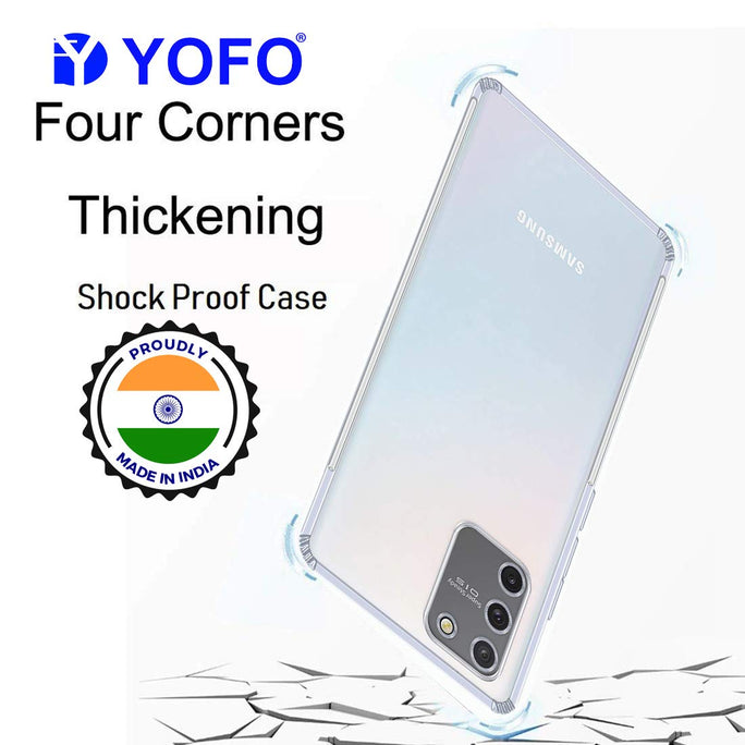 YOFO Silicon Back Cover for Samsung S10 Lite / A91 (Transparent) Camera Protection with Dust Plug