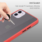 YOFO Matte Finish Smoke Back Cover for Apple iPhone 12 Mini (5.4)-Red