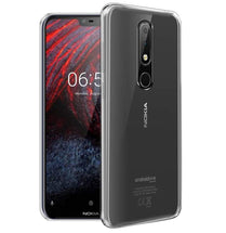 YOFO Silicon Transparent Soft Back Cover for Nokia 6.1 Plus 2018 (Transparent)