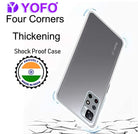 YOFO Back Cover for Mi Redmi Note 11T (5G) (Flexible|Silicone|Transparent|Dust Plug|Camera Protection)… (SALE)