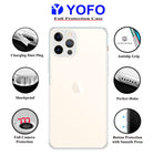 YOFO Back Cover for Apple iPhone 12 Pro(6.1) (Flexible|Silicone|Transparent|Camera Protection|DustPlug)