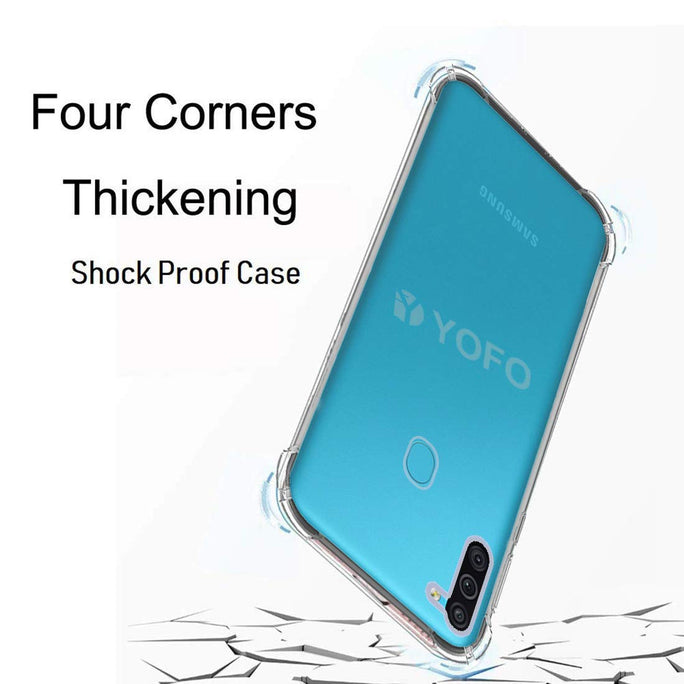 YOFO Combo for Samsung A11 / M11 Transparent Back Cover + Matte Screen Guard with Free OTG Adapter