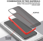 YOFO Matte Finish Smoke Back Cover for Apple iPhone 12 Mini (5.4)-Red