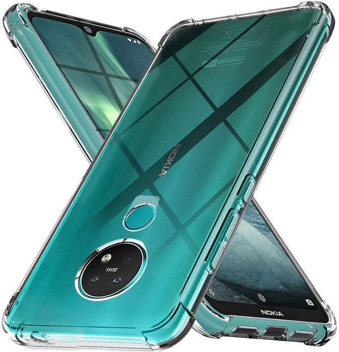 YOFO Combo for Nokia 7.2 Transparent Back Cover + Matte Screen Guad with Free OTG Adapter