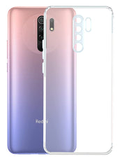 YOFO Back Cover for Mi Redmi 9 Prime (Flexible|Silicone|Transparent|Anti Dust Plug|Camera Protection)