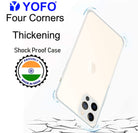 YOFO Back Cover for Apple iPhone 12 Pro(6.1) (Flexible|Silicone|Transparent|Camera Protection|DustPlug)