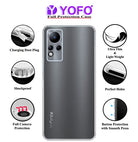 YOFO Back Cover for Infinix Note 11 (Flexible|Silicone|Transparent|Dust Plug|Camera Protection)…