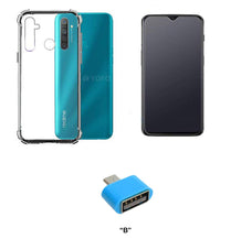YOFO Combo for Realme 5 PRO Transparent Back Cover + Matte Screen Guard with Free OTG Adapter