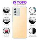 YOFO Back Cover for Vivo V23 Pro (5G) / Vivo S12 Pro (5G) (Flexible|Silicone|Transparent|Camera Protection|DustPlug)