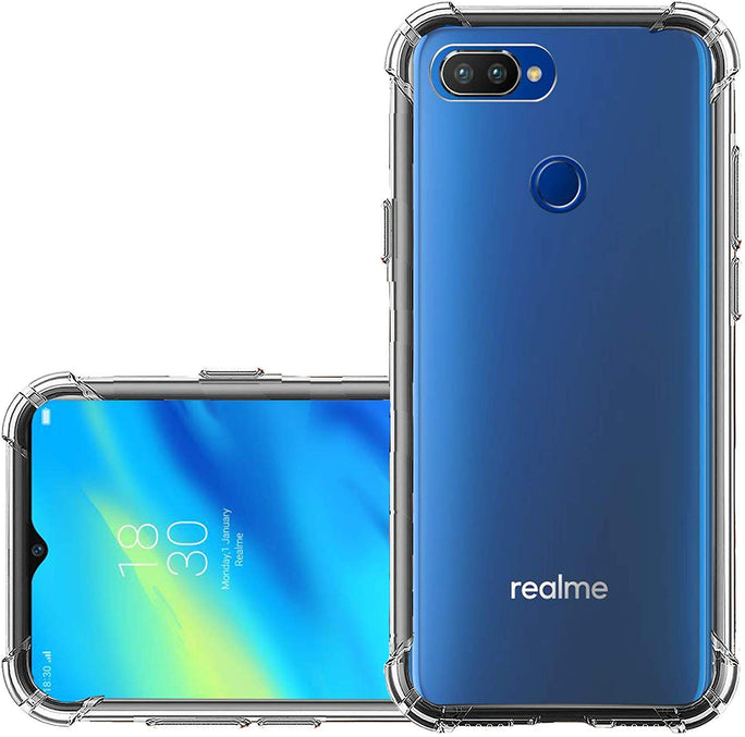 YOFO Rubber Shockproof Soft Transparent Back Cover for REALME 2
