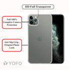 YOFO Back Cover for iPhone 11Pro (5.8) (Transparent) with Dust Plug & Camera Protection