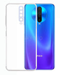 YOFO Back Cover With Anti Dust Plug For Poco X2 Silicone ( Transparent )