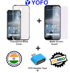 YOFO Combo for Nokia 4.2 Transparent Back Cover + Matte Screen Guad with Free OTG Adapter
