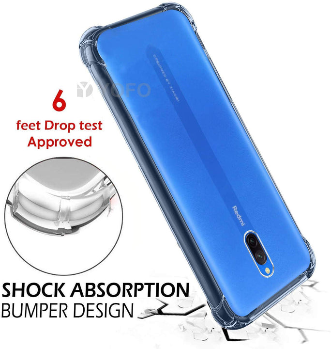 YOFO Combo for Mi Redmi 8A DUAL Transparent Back Cover + Matte Screen Guard with Free OTG Adapter