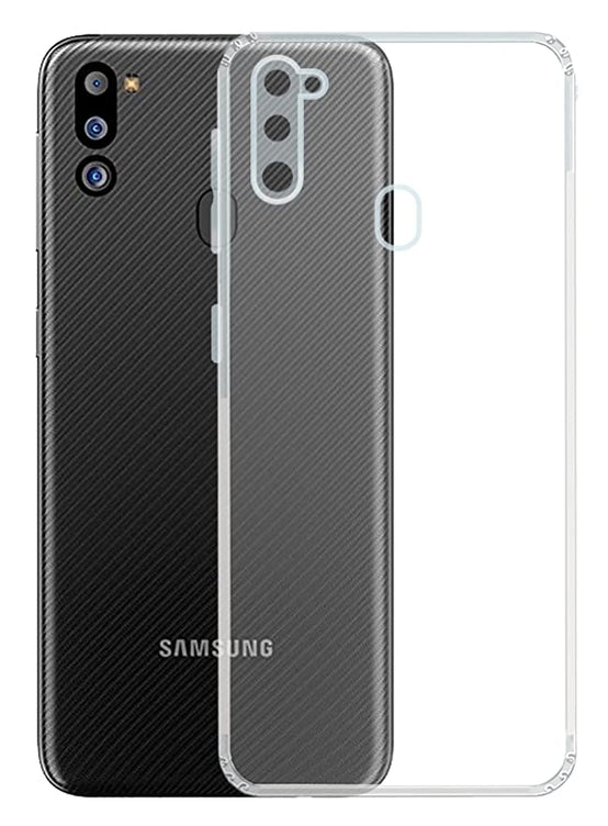 YOFO Back Cover for Samsung Galaxy M21 (2021 Edition) (Flexible|Silicone|Transparent|Dust Plug|Camera Protection)… (Copy)