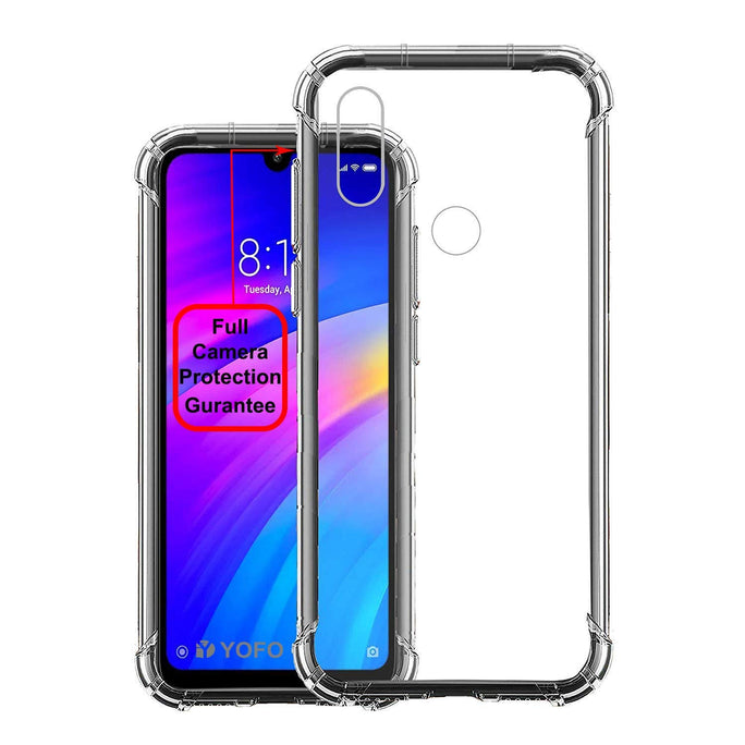 YOFO Combo for Mi Redmi Note 7 PRO Transparent Back Cover + Matte Screen Guard with Free OTG Adapter
