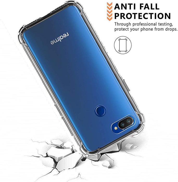 YOFO Combo for Realme C1 Transparent Back Cover + Matte Screen Guard with Free OTG Adapter