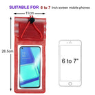 YOFO Waterproof Sealed PVC Transparent Mobile Cover Pouch Protection in Rain & Underwater for up to 7 inch-Pack of 1