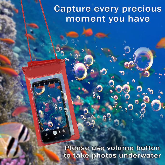 YOFO Waterproof Sealed PVC Transparent Mobile Cover Pouch Protection in Rain & Underwater for up to 7 inch-Pack of 1