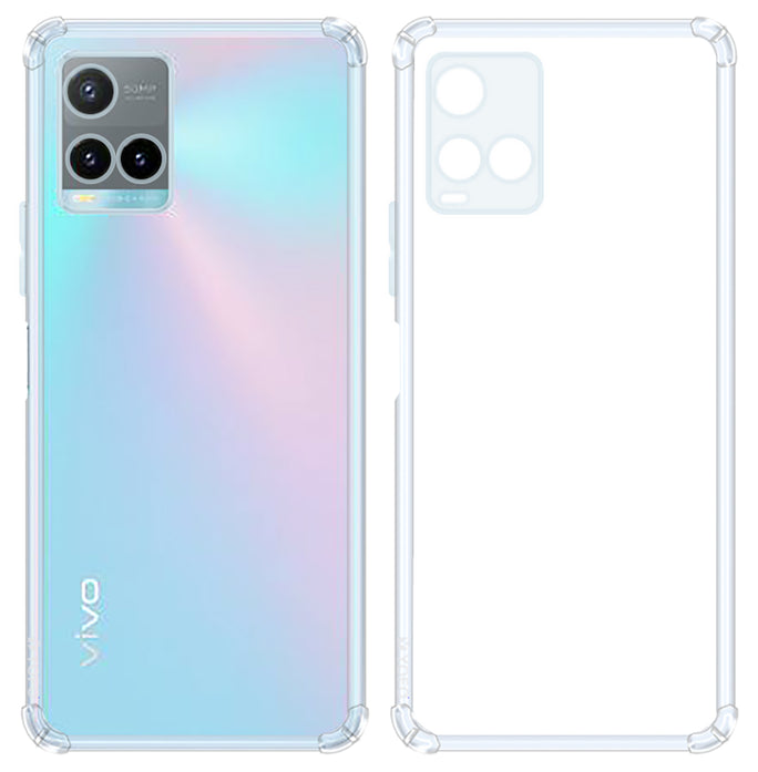 YOFO Back Cover for Vivo Y33s / Y21 (2021) (Flexible|Silicone|Transparent|Shockproof|Camera Protection)