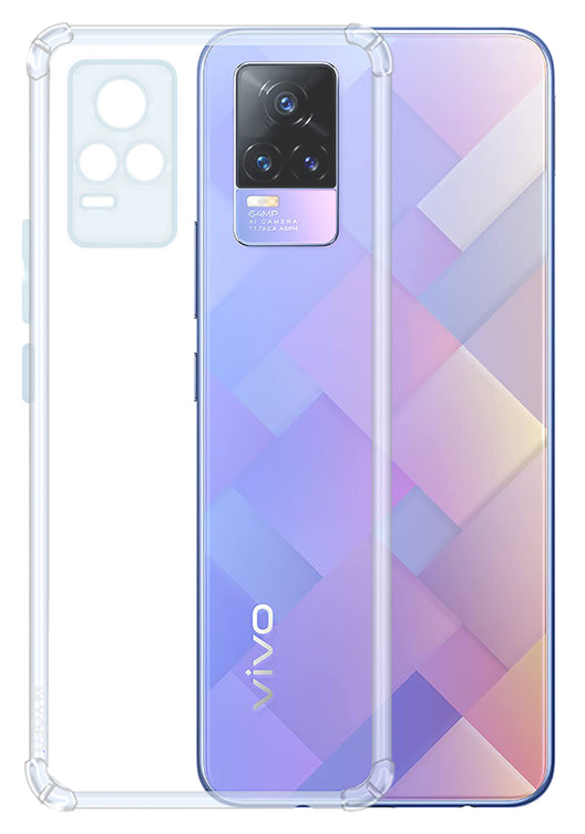 YOFO Back Cover for Vivo Y73 (2021) (Flexible|Silicone|Transparent|Shockproof|Camera Protection)