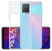 YOFO Back Cover for Vivo Y33s / Y21 (2021) (Flexible|Silicone|Transparent|Shockproof|Camera Protection)