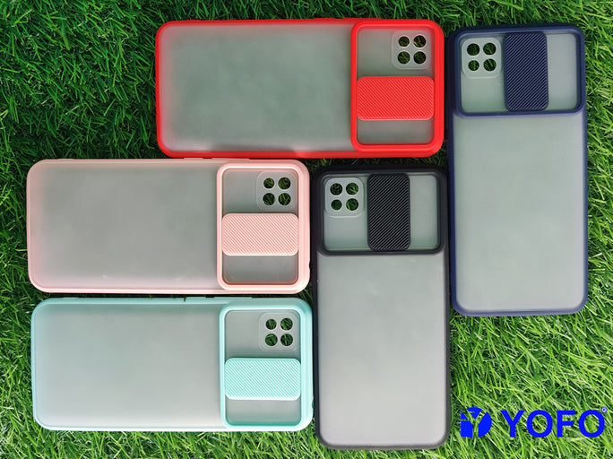 YOFO Camera Shutter Back Cover For Poco C3 With Free OTG Adapter (NEVYBLUE)