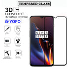 YOFO HD D+ Edge to Edge Full Screen Coverage Tempered Glass for OnePlus6T- Full Glue Gorilla Glass (Black)